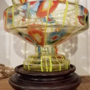 Clear Striped Czech Glass Bowl Great Finds and Design Pewaukee Gifts and Antiques