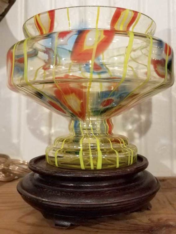 Clear Striped Czech Glass Bowl Great Finds and Design Pewaukee Gifts and Antiques