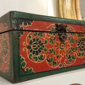 Hand Painted Tibetan Box Great Finds and Design Antiques Pewaukee WI