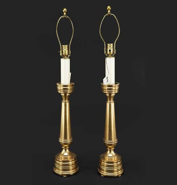 Lang Levin Bronze Table Lamps