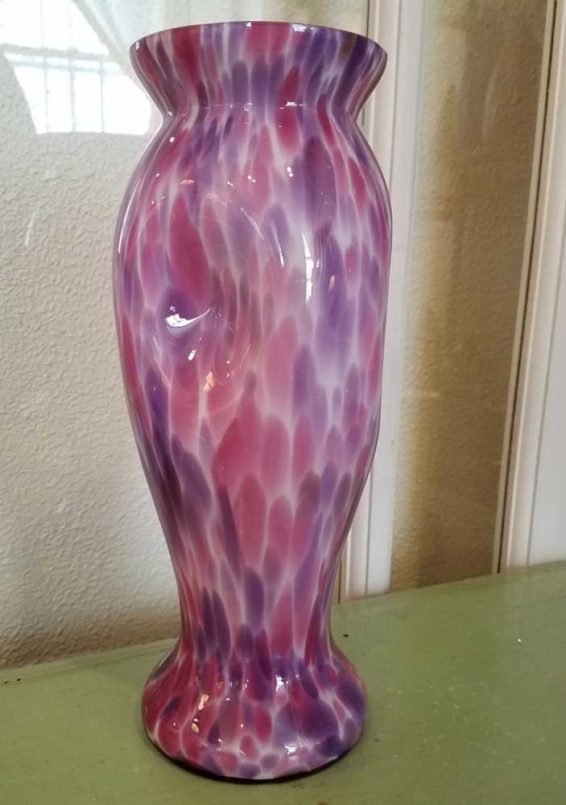 Large Purple Spotted Czech Vase Great Finds and Design Pewaukee Antiques and Gifts