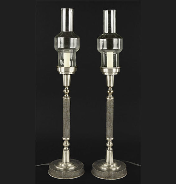 Pair of Stainless Steel Table Lamps Great Finds and Design Pewaukee WI