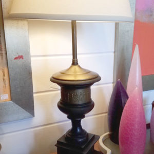 Slate and Bronze Neoclassical Lamp Pewaukee Antique Store
