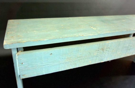 Tall Rustic Blue Bench