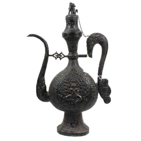 Tibetan Wine Ewer Great Finds and Design Pewaukee Antiques