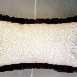 White Geometric Design Decorative Pillow