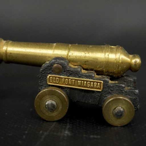Two Miniature Brass Cannons